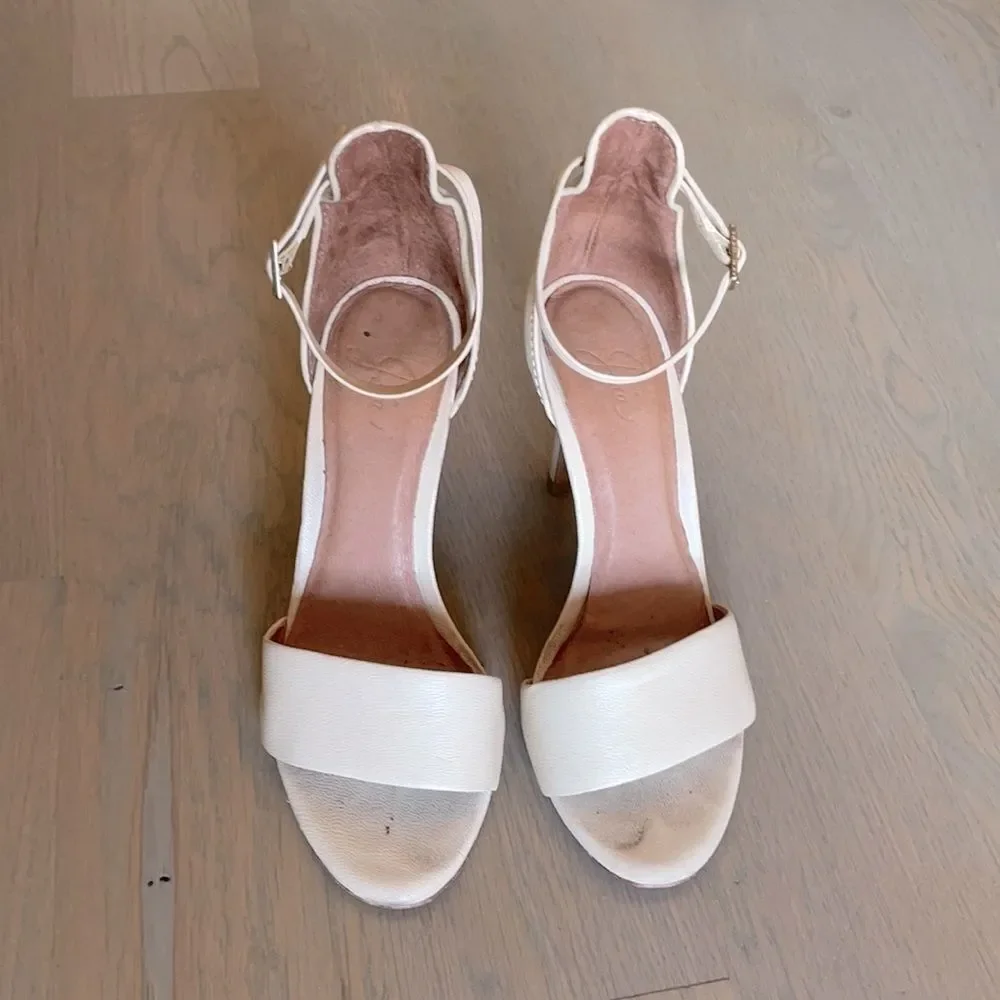 Joie tan cream leather stiletto pumps heels‎ sandals sz 6 36